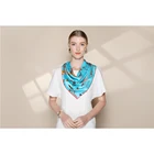 Hot Deal Ladies Blue Scarves Fashion Pure Silk Shawl