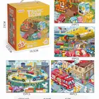 Educational Toys DIY Traffic Scene Wisdow Fun Puzzle For Educational Jigsaw Puzzle For Kids Toys
