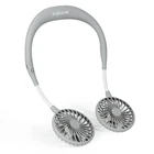 F3 grey color rechargeable neckband fan with Mini USB rechargeable 3 speed sports fan