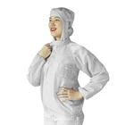 2020 New Arrivals Polyester ESD Lab Jackets Working Uniform Safety Work Wear Jacket Men Workwear with Cap