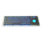 Vandal Proof IP65 Metal Industrial Illuminated Backlit Keyboard With Trackball Mouse