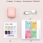 Handsfree I12 Earbuds Colorful In Ear TWS Wireless Headphone Inpods 12 Mini Handsfree Macaron Earbuds Earphone I12