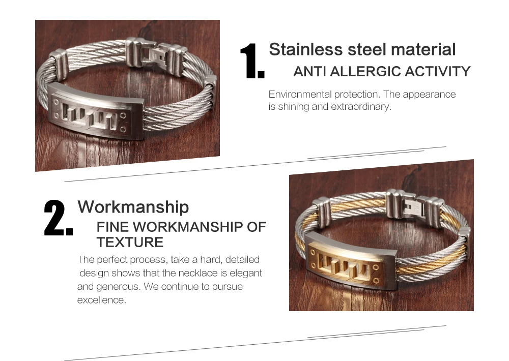 手链及手镯   product name geometric bracelets male stainless