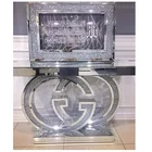 Sparkly Diamond Crushed Hallway Console Mirror Table Set