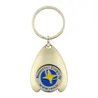 Wholesale Custom Wishbone Trolley Shopping Token Coin Keychain
