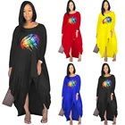 Popular Loose And Stylish Long Sleeves Offset Printing Foreign Trade Dress Women's Clothing