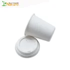 One-Stop Service Coffee Disposable Bagasse Cup With Lid Sugarcane Beverage