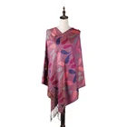 Bohomonde pashmina shawl with tassel Indian floral paisley cashmere scarf nepal