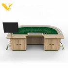 YH 7 person top quality custom size gambling poker table felt baccarat table NO MOQ