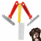 Free Shipping Wooden Handle Pet Dog Cat Supplies Thick Needle Nails Hair Removal Brush Comb