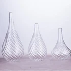 Three Sizes High Borosilicate Heat Resistance Glass Flower Vase for Home Decoration