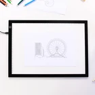 ポータブル超薄型 A3 サイズアクリルパネル LED トレースボード描画光パッド Led メモパッド超薄型調光可能なキルティングライトボックス