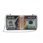 $100 Designer USD dollar luxury bling crystal rhinestone evening purse diamond money clutch bag