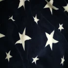 Leda star printed polyester knit coral fleece fabric for bed sheet