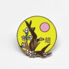 Cute Cartoon Wholesale Hot Sale Custom Round Shaped Lapel Hard Enamel Pin