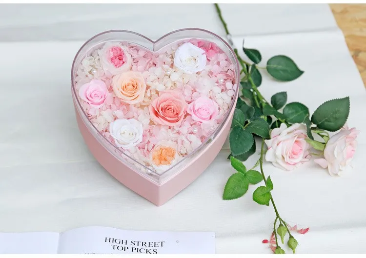 2019 valentines day gift eternal rose preserved flower acrylic