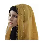 Wholesale women eyelash shawl new fashion hijab scarf 2019 muslim with pearl