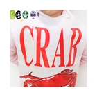 Custom printed disposable plastictransparent baby adult lobster bibs