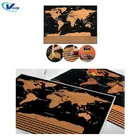 Cheap Price Custom Scratch Cards Gold Map Scratch Off World Map in Bulk