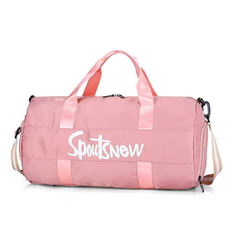 black and pink gym bag