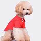 Polyester Dog Cat Blank T Shirt Pet Summer Clothes Custom Dog Polo Shirt