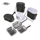 ( SP ARMY ) german army camping aluminum mess tin kit set for army military and camping cookware military mess kit