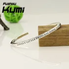 925 Jewelry Sterling Pure Silver Bracelet for Men Women Engraved Words Bangle Cuff
