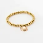High Handmade Unisex Beaded Metal Gold Bracelets