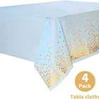 Blue and Gold Party Supplies Disposable Blue Paper Plate Dinnerware Set Baby Shower Christmas