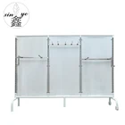 Logo Customization Metal Display Stand Customized Moving Floor Standing Metal Clothing Display Rack Shop Furniture