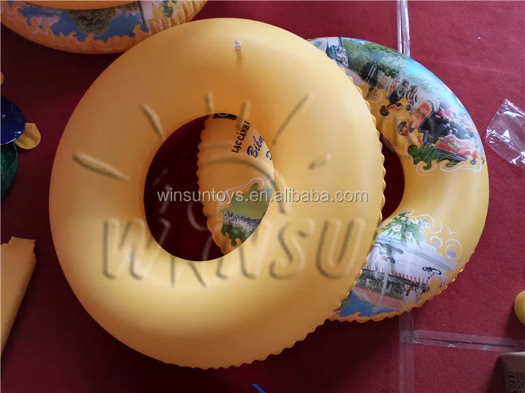 hot sale inflatable round rive swimming float ring colourful