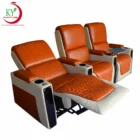 JKY Furniture Modern 3 Seats Sectional Cinema Home Theater Seating Recliner Chair Sofa With Reclining Headrest