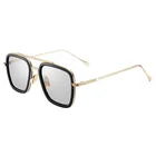 Tony Stark Rectangular Fashion Mens Western Style Factory Direct Polarized UV400 Iron Man Sunglasses