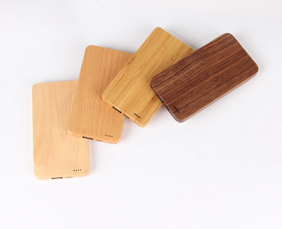 2019 Newest Portable Charger, Fashion Wood Bamboo Design Super Wooden Slim 4000mAh Power Bank - ANKUX.COM