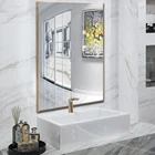 Customized Luxury Guesthouse Hotel Bathroom Solid Sliver Wall Set Metal Aluminum Photo Picture Mirror Frames