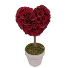 Wedding Win Young 2021 Love Shape Red Rose Flower Bow Wedding Gifts San Valentines Decoration