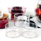luxury clear plastic tealight candle wax containers