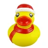 Christmas simple style duck with red cap kids rubber toy bath boat toy
