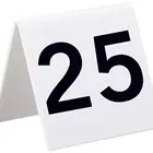 Number Double Side Plastic 3" X 3" Inch Acrylic Table Number Holder Stand