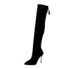 8663-5 European and American style simple boots high heel suede pointed sexy nightclub slim pedicure boots above the knee