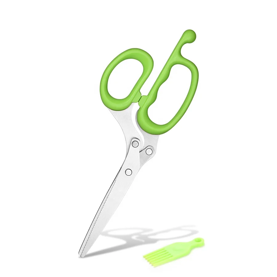 Wholesale Multi Function 5 Blades Stainless steel Kitchen Cutting Scissor