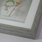Photo Frame Decoration Wholesale Square PS Snowman Sticker Cardboard Photo Frame For Wall Mount Decoration