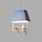 Modern Nordic American Country Resin Bird Bedroom Living Room animal Droplight Pendant Lamp kids lights for home decoration