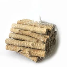 Natural color log slice wood slices round wood stick DIY wood craft with bark for home ornament , 450g/mesh bag