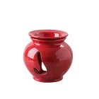 Wholesale Customer Design Colored Surface Red Ceramic Incense Oil Burner