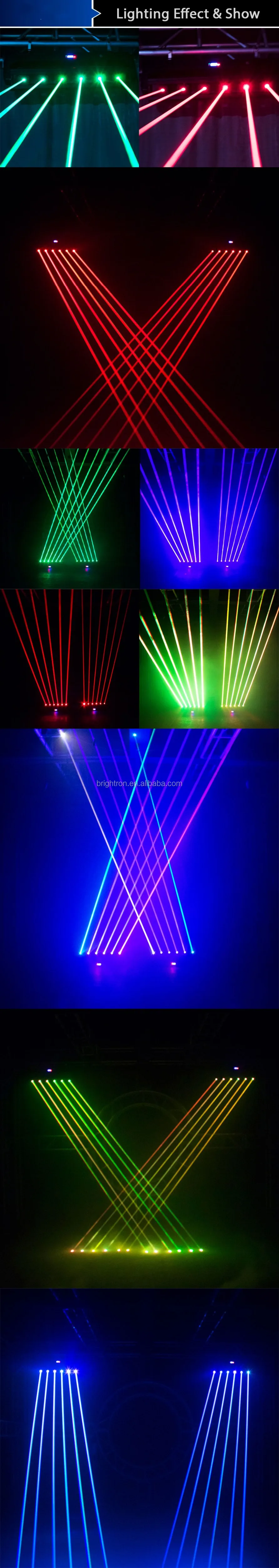 6 eyes rgb moving laser party disco bar dj light on sales