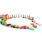 Dominoes Domino Colorful/customized Wooden Custom Dominoes Game Set Colorful Wooden Domino For Kids