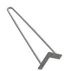 Hairpin Legs Furniture Metal Dining Room Accessories 2 Rods Black Iron Desk