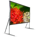 Manufacture selling Portable Fast Fold Projection/Projector Screen for outdoor mobile cinema