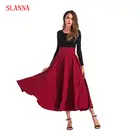 slanna 2019 latest falda design Bohemian gypsy a line high waist long fare skirt with bow tied for girls